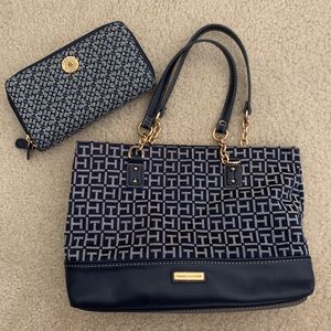 Tommy Hilfiger tote shoulder bag & wallet set